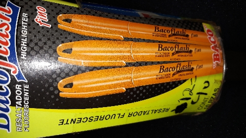 Macador resaltador fluorescente naranja