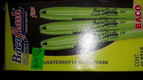 Marcador resaltador verde