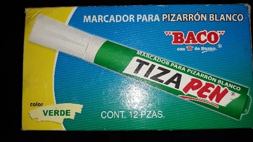 Marcador para pizarron verde