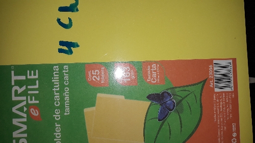 Folders tamaño carta amarillo
