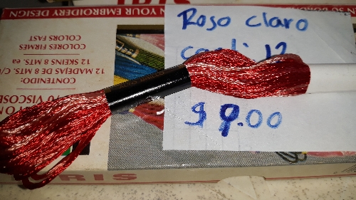 Hilo  iris rojo claro