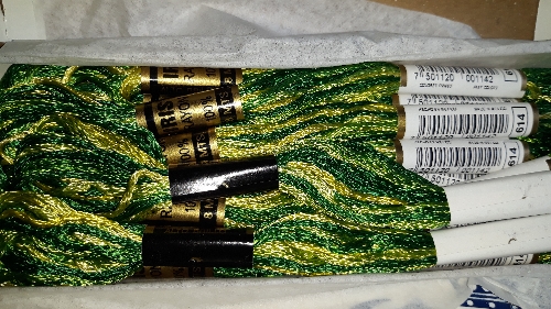 Hilo iris Verde limon matizado 614