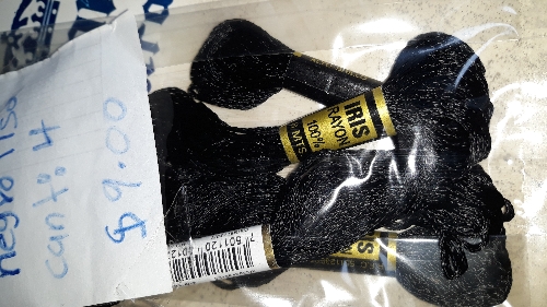 hilo iris negro liso