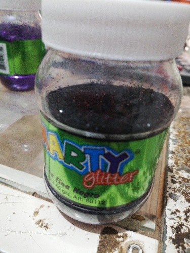 GLITERS FINA NEGRA EN BOTE