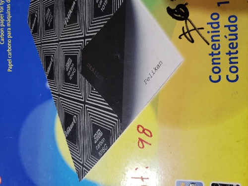 Papel carbon tamaño oficio  negro