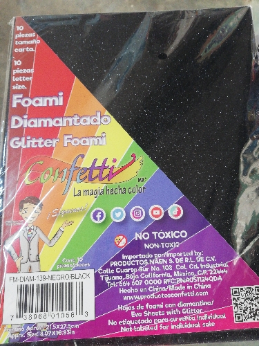 Foami diamantado color negro
