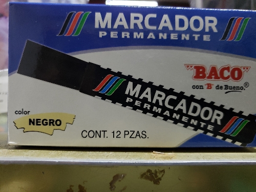 Marcador permanente Negro