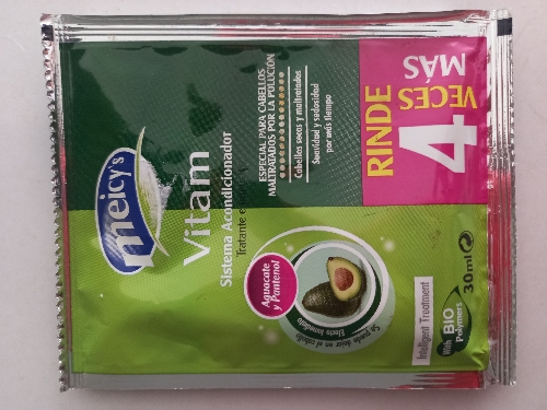 Tratamiento sistema acondicionador Aguacate y pantenol sachet