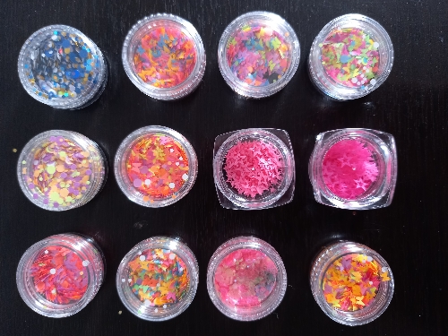 Glitter uñas surtido colores