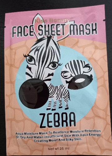 Mascarilla facial velo zebra