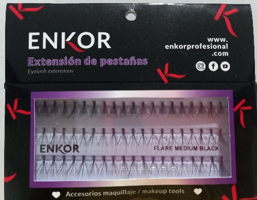 Pestañas postizas medium pelo a pelo enkor
