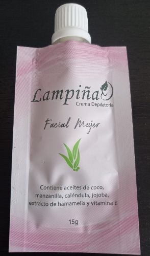 Crema depilatoria facial Lampiña sobre 15 g
