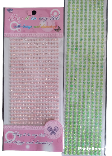 Gemas decorativas rostro y peinado niñas