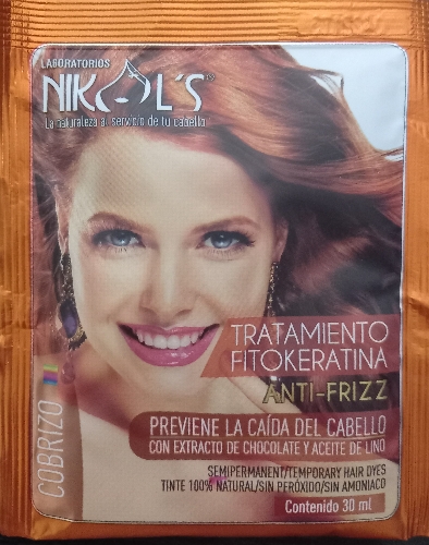 Matizante fitokeratina antifrizz cobrizo Nikols 30 ml sobre
