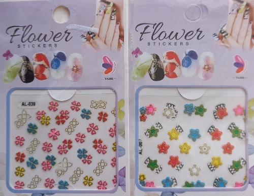Stiker 3D para uñas económico x12