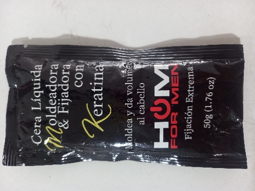 Cera líquida HOM moldeadora y fijadores con keratina para hombre 50 g