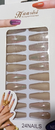 Uñas postizas largas decoradas caja HL15733