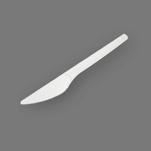 Cuchillo plástico blanco x 50 unid
