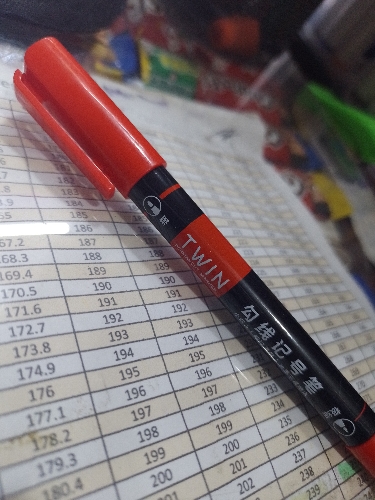 Plumón aceite, Rojo, Twin CS-h748