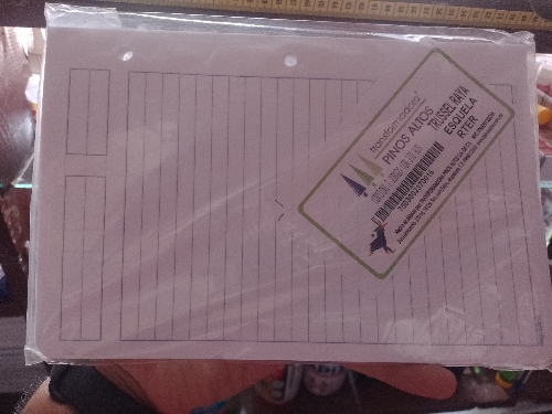 Hoja para carpeta chica