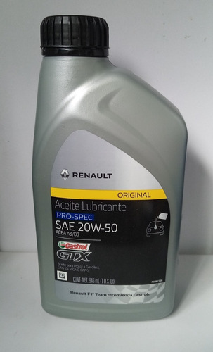 ACEITE RENAULT CASTROL 20W50 CUARTO LT