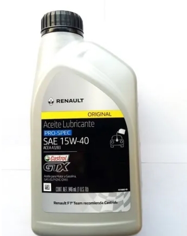 ACEITE RENAULT CASTROL 15W40 CUARTO LT