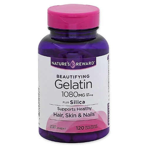 Gelatin 1800mg Plus Silica Hair, Skin & Nails - 120 Cápsulas / PipingRock