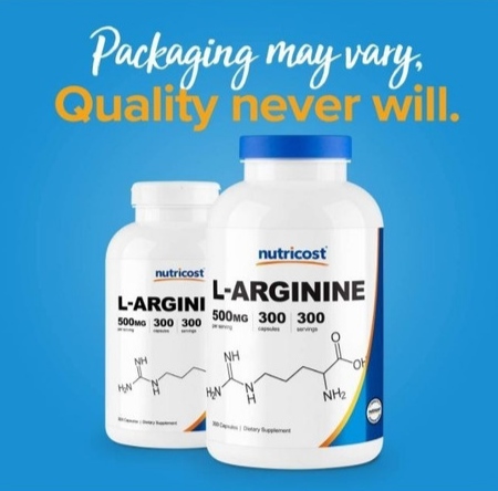 L-ARGININE 500mg - 300 Cápsulas / PipingRock