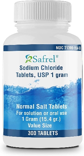 Pastillas de Sal o Cloruro de Sodio USP 1gramo, 300 Tabletas