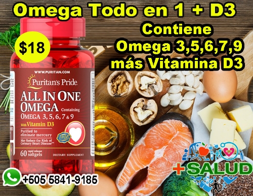 Omega todo en 1 ( 3, 5, 6, 7, 9 ) Frasco de 60 Cápsulas