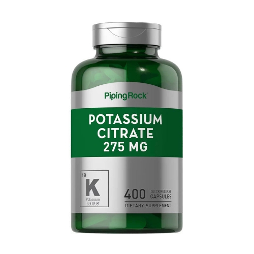Citrato de Potasio Potassium Citrate 275 Mg Frasco de 400 Capsulas