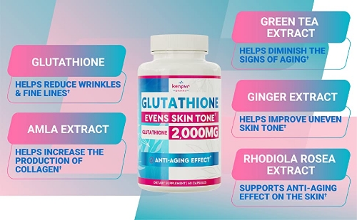 Glutathione 2000mg Skin Whitening 60 Cápsulas