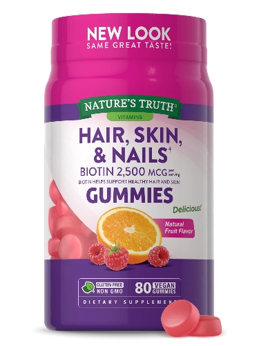 Hair Skin and Nail + Biotin 2500mg + C + Vitamina E 80 Gomitas