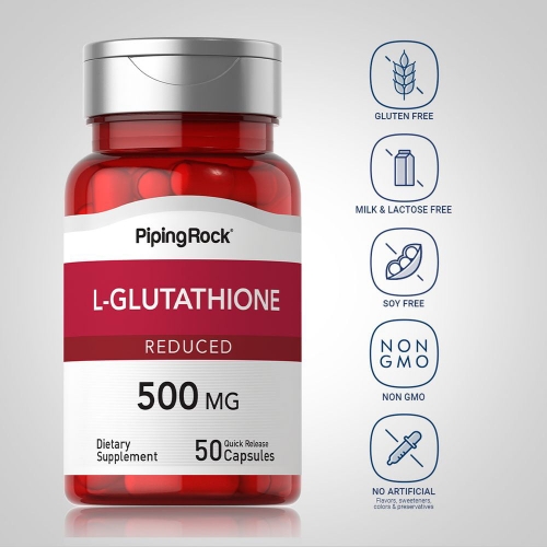 Glutathione 500mg Frasco 50 Cápsulas PipingRock