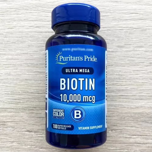 Biotin 10,000mcg Frasco de 100 Cápsulas