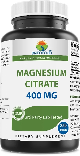 Citrato de Magnesio 400mg 250 Tabletas