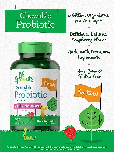 Probioticos 6 Billones 200 Tabletas Masticables Niños