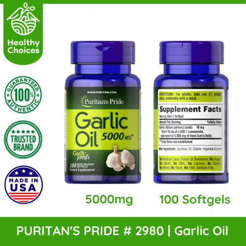 Garlic Ajo 5000mg x Cápsula 100 Soft Gel