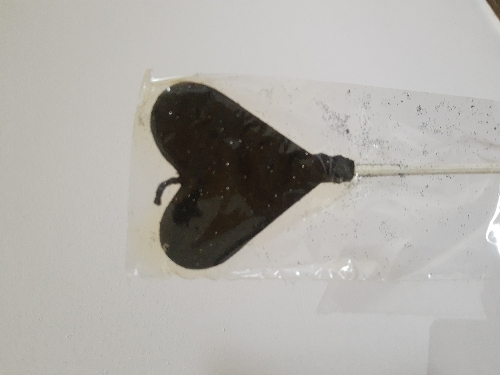 Vela Corazón Glitter Negro
