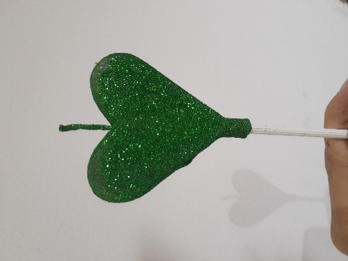 Vela Corazón Glitter Verde