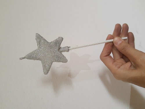 Vela Estrella Glitter Plata