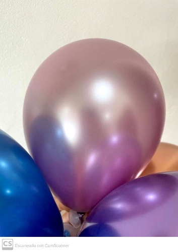 Globo Cromado Rosa Claro 5" x unidad