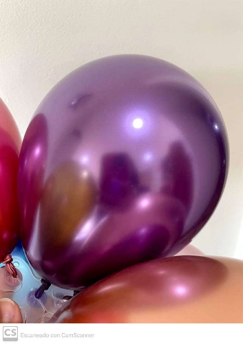 Globo Cromado Violeta 5" x unidad