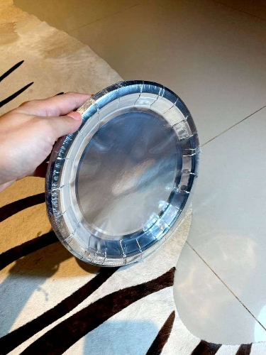 Platos Metalizados Plata x 10 u