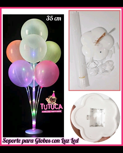 Porta Globos Luz Led