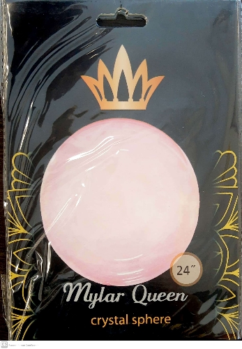 Globo Esfera Cristal Rosa Pastel 24"