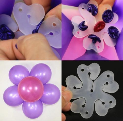 Aplique para armar flores con globos