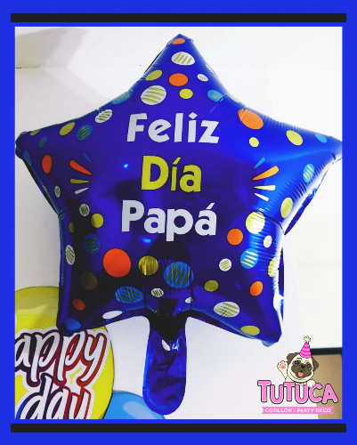 Globo Estrella Feliz Día Papá 45 cm