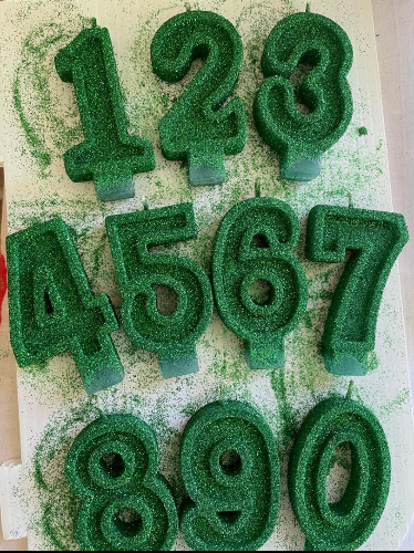 Velas Número Verde