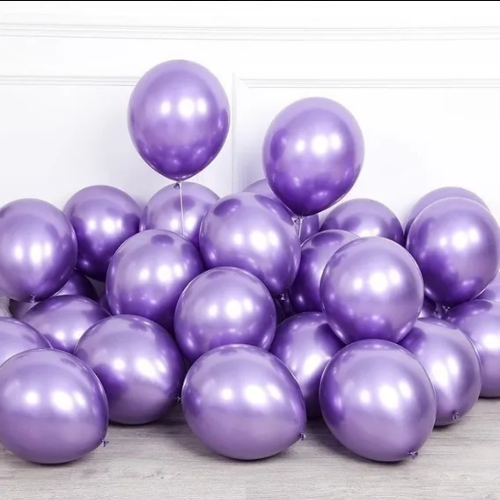 Globos Cromados Violeta 12" x 10 unidad